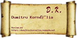 Dumitru Kornélia névjegykártya